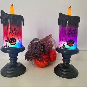 Halloween lamp set 2 bottles with deco light and magic potion dancing powder